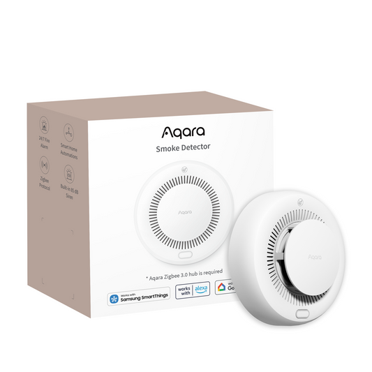 Detector Fum Smart AQARA Offline (Zigbee), Alarmă Locală, Tehnologie Fotoelectrică, Instalare Ușoară, Siguranță Rezidențială, Baterie Integrată 10 Ani