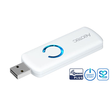 USB Gateway AEOTEC Z-Stick Gen5+, Controler Z-Wave Plus, Baterie Integrată, Plug & Play, SmartStart, S2 Security, Compatibilitate Cross-Platform, Automatizări Smart Home