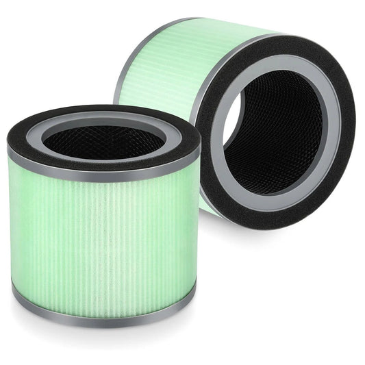 Filtru purificator de aer EVOAIR Yuvo / YuvoSpin, Original, 3 în 1, Pre-filtru, True HEPA, Carbon Activ, Verde