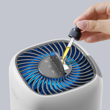 Purificator de aer EVOAIR Nuvia, Filtru 3 în 1 True HEPA, Carbon Activ, 3 Viteze, Mod Noapte, Aromaterapie, Lumină Ambientală, Timer, Indicator Murdărie Filtru, Alb