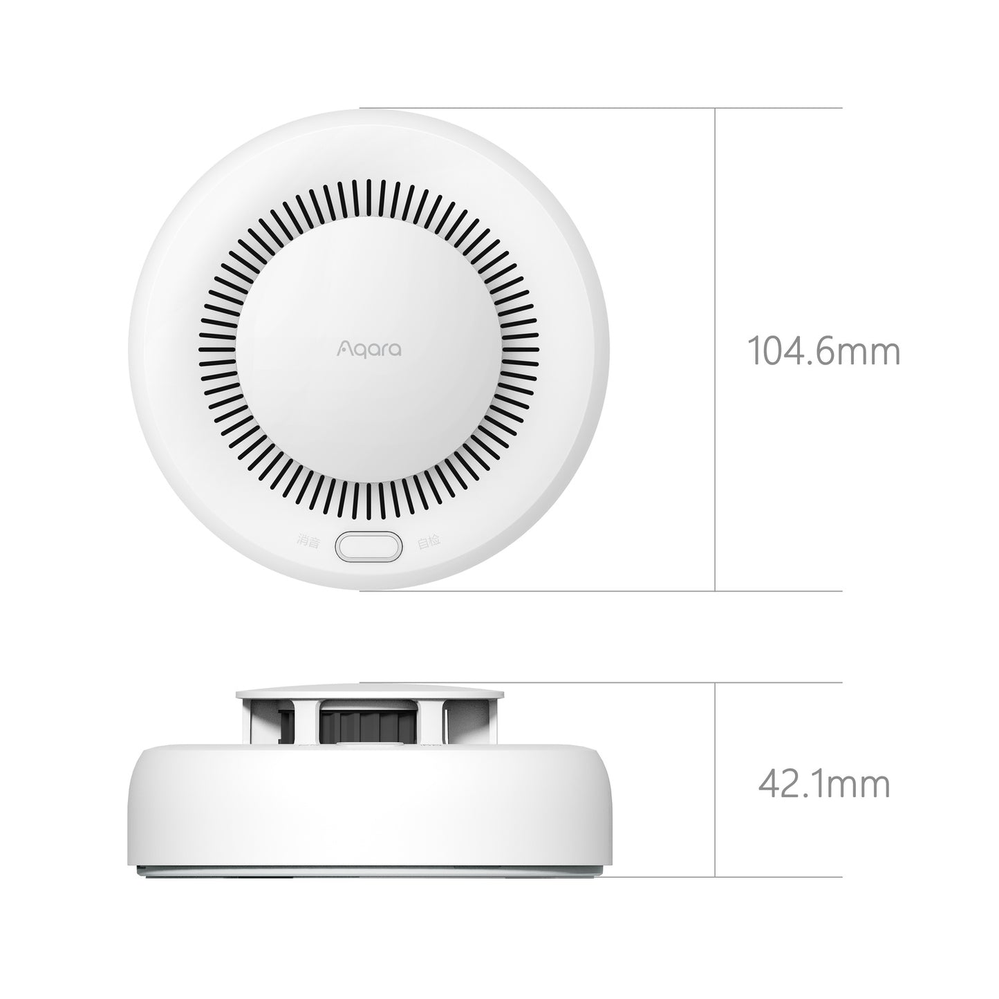 Detector Fum Smart AQARA Offline (Zigbee), Alarmă Locală, Tehnologie Fotoelectrică, Instalare Ușoară, Siguranță Rezidențială, Baterie Integrată 10 Ani