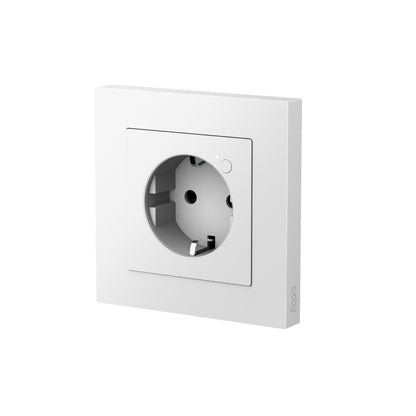 Priză Smart AQARA Wall Outlet H2 EU, Tip F (Zigbee 3.0 & Matter, 16A, Monitorizare Consum, Protecție Suprasarcină, Compatibil HomeKit/Google/Alexa/IFTTT)