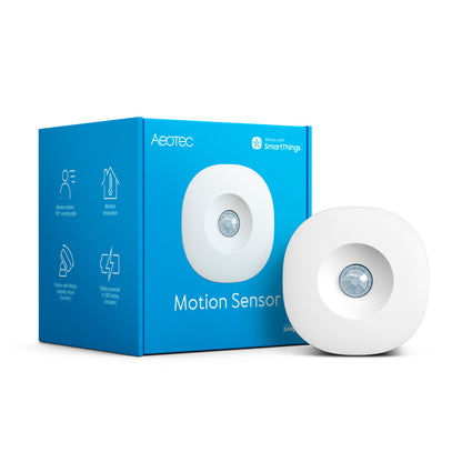 Senzor Smart AEOTEC Motion Sensor, Tehnologie Zigbee 3.0, Detectare Mișcare & Temperatură, Unghi Vizualizare 120°, Montare Magnetică, Compatibil Smart Home Hub