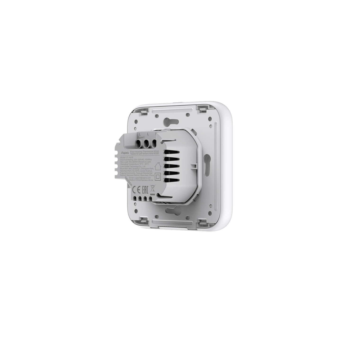 Termostat Încălzire Pardoseală Smart AQARA W500, Tehnologie Zigbee 3.0 & Matter over Thread, Control Local, Automatizare Scene, Afișaj LED Tactil, Suport Senzori Interni & Externi, Compatibil HomeKit, Alexa & Google Assistant