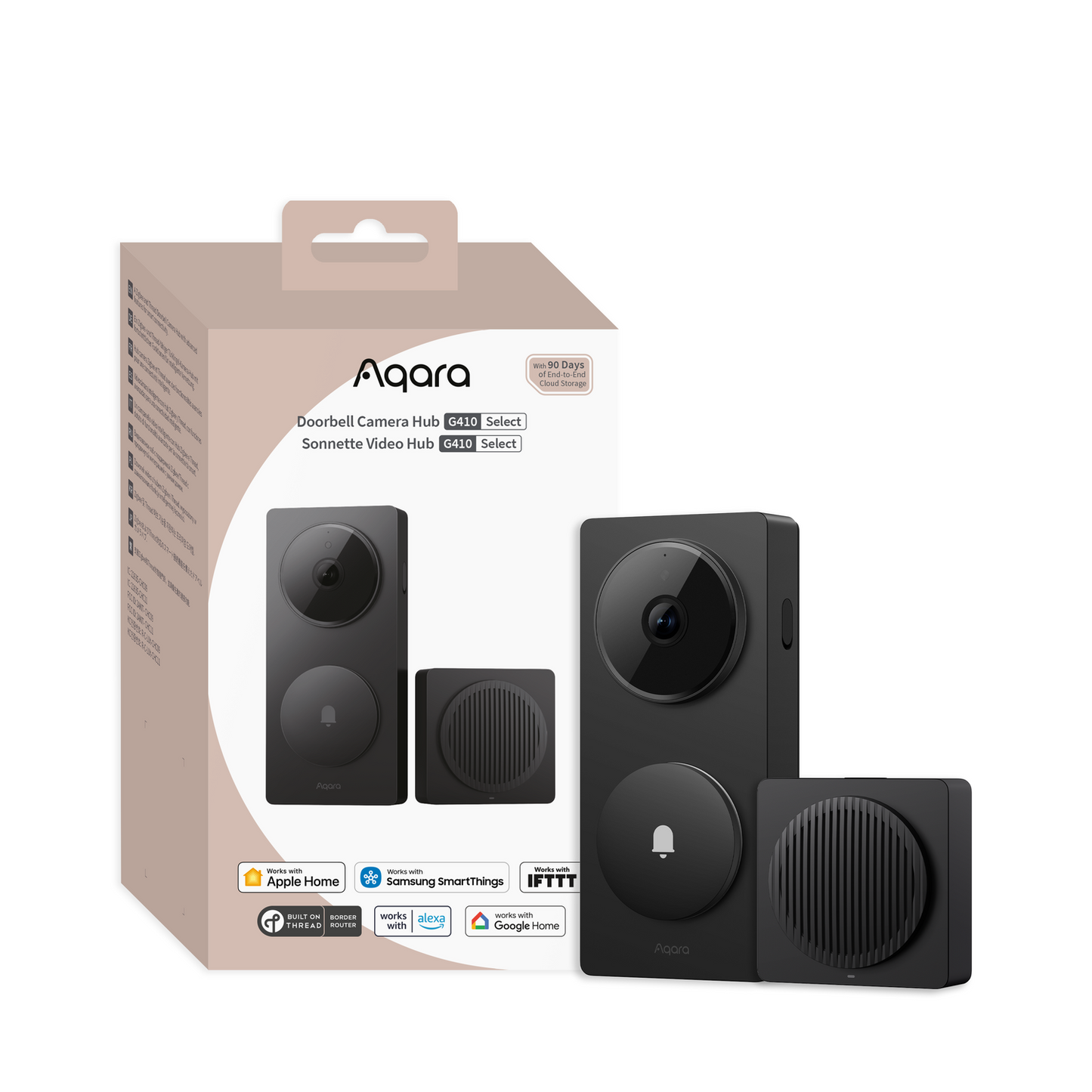 Videointerfon Smart AQARA Doorbell G410, Wi-Fi, Cameră 2K, Radar mmWave, Hub Matter/Zigbee/Thread integrat, Baterii AA, Cloud Aqara HomeGuardian