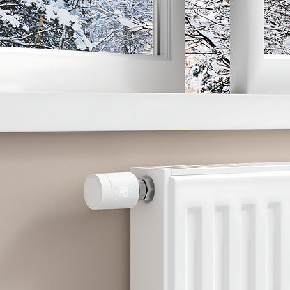 Termostat Calorifer Smart AQARA Thermostat W600, Matter over Thread & Zigbee, Spatial Intelligence, Compatibil Apple Home/Google/Alexa/SmartThings, Autonomie 2 Ani, Ecran LED Rotativ