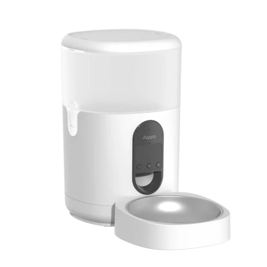 Dispancer Hrănire Animale Smart AQARA C1, Zigbee, Control Aplicație, Programare Cantitate & Timp, Compatibil Smart Home, Materiale Sigur Alimentar, Funcționare Baterii Opțională