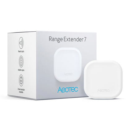 Amplificator Smart AEOTEC Range Extender 7, Tehnologie Z-Wave Plus V2, Repeater Semnal Z-Wave/Z-Wave Plus, Instalare Plug & Play, SmartStart, S2 Security, Compatibil Hub Z-Wave 700 Series