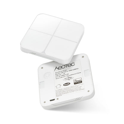 Telecomandă Smart AEOTEC WallMote Quad, 4 Butoane Touch, Control Wireless Dispozitive & Scene, Funcție Slider, Feedback Vibration, LED Color, Tehnologie Z-Wave Plus, Fixare Perete / Portabil