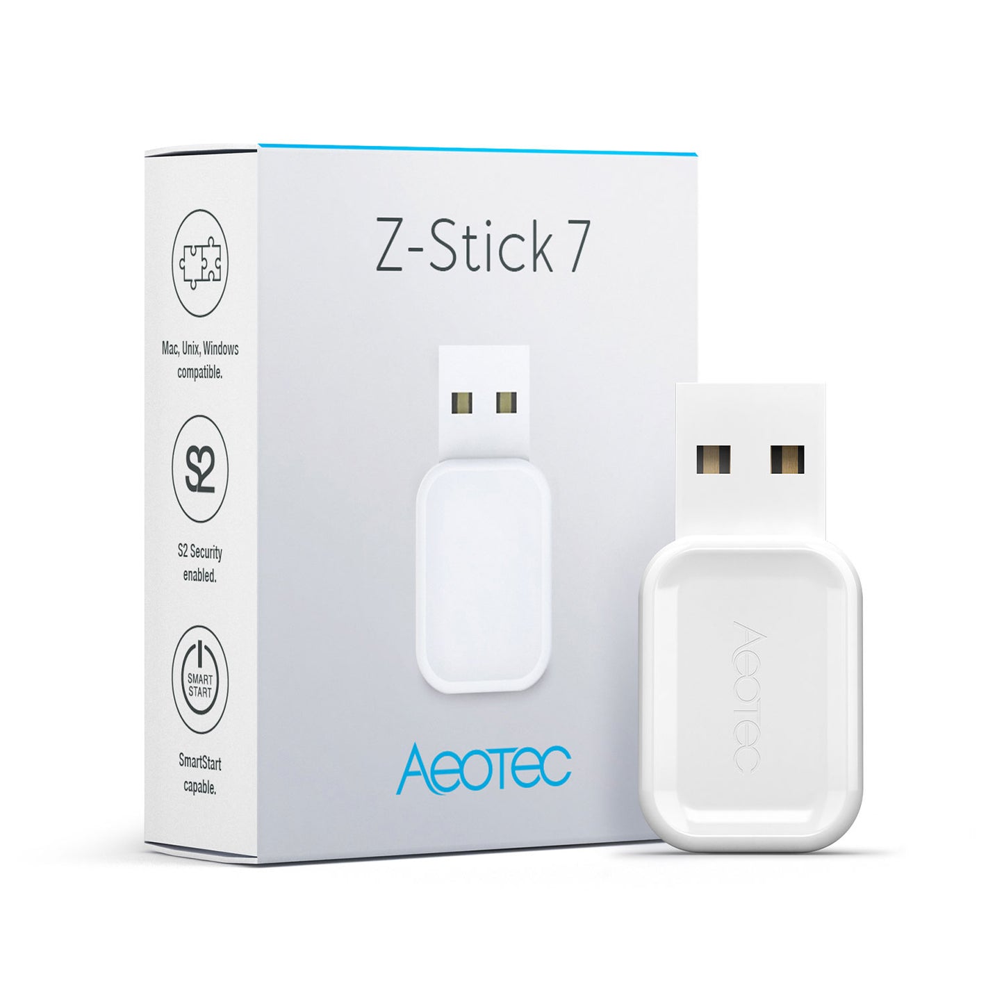 USB Gateway AEOTEC Z-Stick 7, Z-Wave Plus V2, Plug & Play, Local Hosting, Instalare Rapidă, S2 Security, Compatibilitate Cross-Platform, Automatizări Smart Home