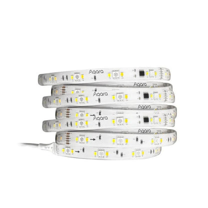 Bandă LED Smart AQARA LED Strip T1, RGBIC + Alb Reglabil (Zigbee 3.0, 16 Milioane Culori, Gradient Multicolor, Repeater Zigbee, Compatibilă Matter/HomeKit/Google/Alexa/IFTTT), 2 m