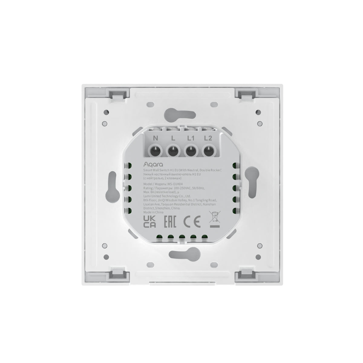 Comutator AQARA H1, Dublu Rocker (Zigbee 3.0), Automatizări, Control Scene/Dispozitive, Compatibil HomeKit/Alexa/Google Assistant, Alb