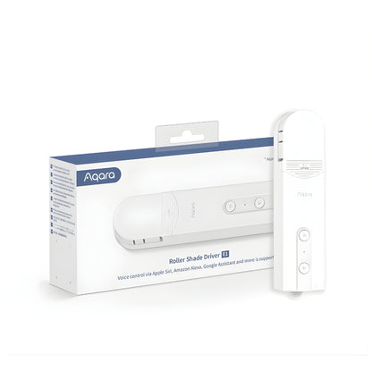Controler Rulouri Smart AQARA Roller Shade Driver E1, Tehnologie Zigbee 3.0, Compatibil HomeKit/Google/Alexa/IFTTT, USB Type-C & Baterie Integrată, 4 Adaptoare Șnur Beads, Automatizări Inteligente