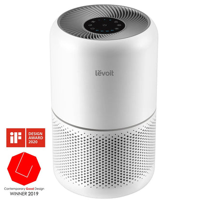Purificator de aer LEVOIT Core 300, Filtru 3 în 1 True HEPA, Carbon Activ, Super Silent, Ozone Free, 3 trepte de viteză, Panou Comandă Touch Screen