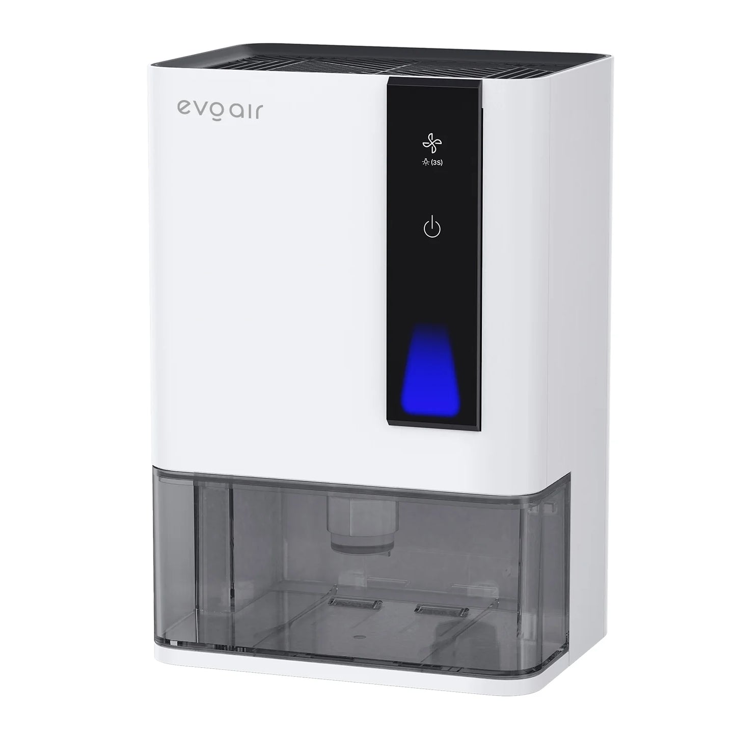 Dezumidificator de aer EVOAIR HIDRY PLUS, Funcție AUTO Dezghețare, 3 Viteze, Lumină Ambientală (7 culori), Rezervor 1.9L, Capacitate 900ml/24 ore