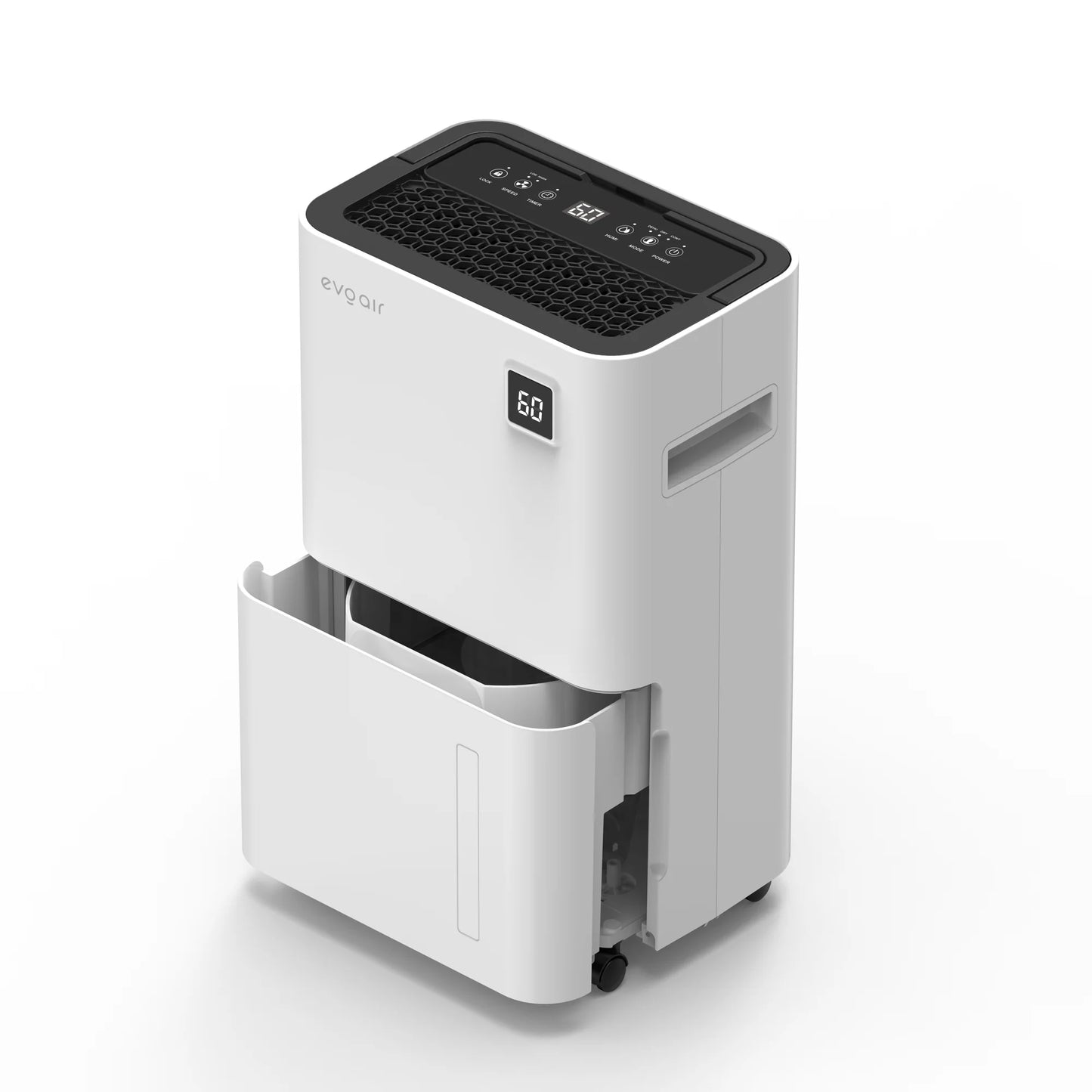 Dezumidificator de aer EVOAIR OptiDry 16, Senzor Umiditate, Funcție Memorie, Display Digital, Uscare Rufe, Rezervor 2L, Capacitate 16L/24 ore