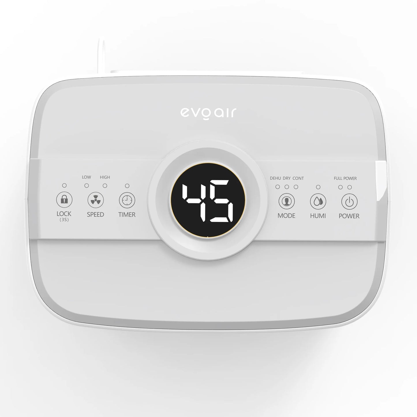 Dezumidificator de aer EVOAIR Dryora 10, Senzor Umiditate, Dezumidificare Continuă, Uscare Rufe, Lumină Ambientală, Rezervor 1.6L, Capacitate 10L/24 ore