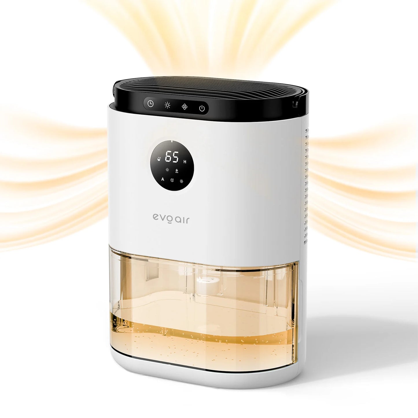 Dezumidificator de aer EVOAIR HUMIX560, Senzor Umiditate, 3 Moduri Funcționare, Lumină Ambientală (7 culori), Rezervor 2.3L, Capacitate 560ml/24 ore