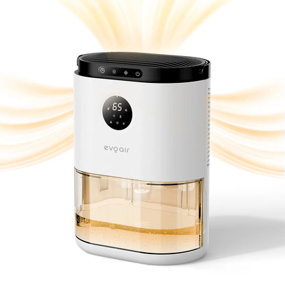 Dezumidificator de aer EVOAIR HUMIX560, Senzor Umiditate, 3 Moduri Funcționare, Lumină Ambientală (7 culori), Rezervor 2.3L, Capacitate 560ml/24 ore