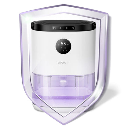 Dezumidificator de aer EVOAIR HUMIX560, Senzor Umiditate, 3 Moduri Funcționare, Lumină Ambientală (7 culori), Rezervor 2.3L, Capacitate 560ml/24 ore