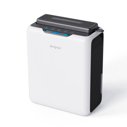 Dezumidificator de aer EVOAIR HUMIXDUO, 3 Moduri Funcționare, Lumină Ambientală, Rezervă Silicagel, Timer 48 ore, Rezervor 2.5L, Capacitate 500ml/24 ore