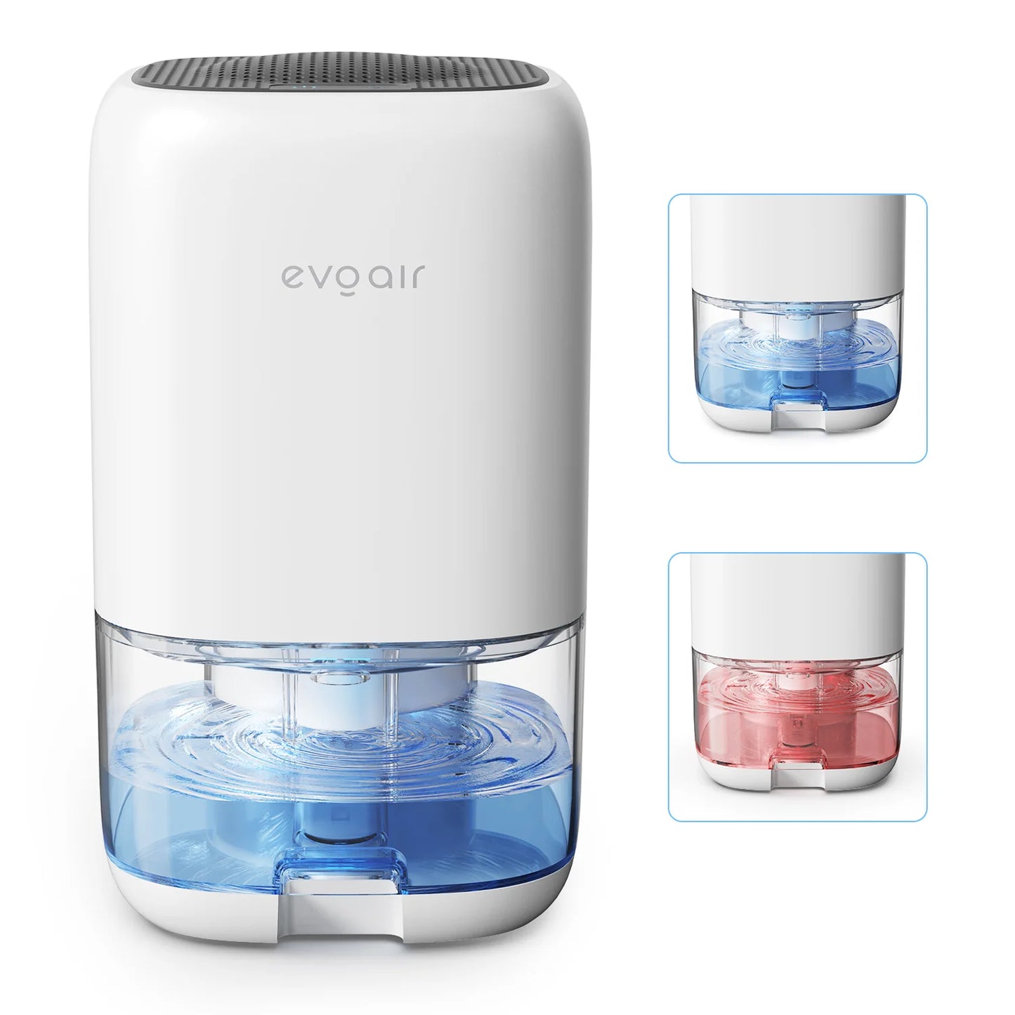 Dezumidificator de aer EVOAIR HUMIX300, Lumină Ambientală (7 culori), Rezervor 1L, Capacitate 300ml/24 ore