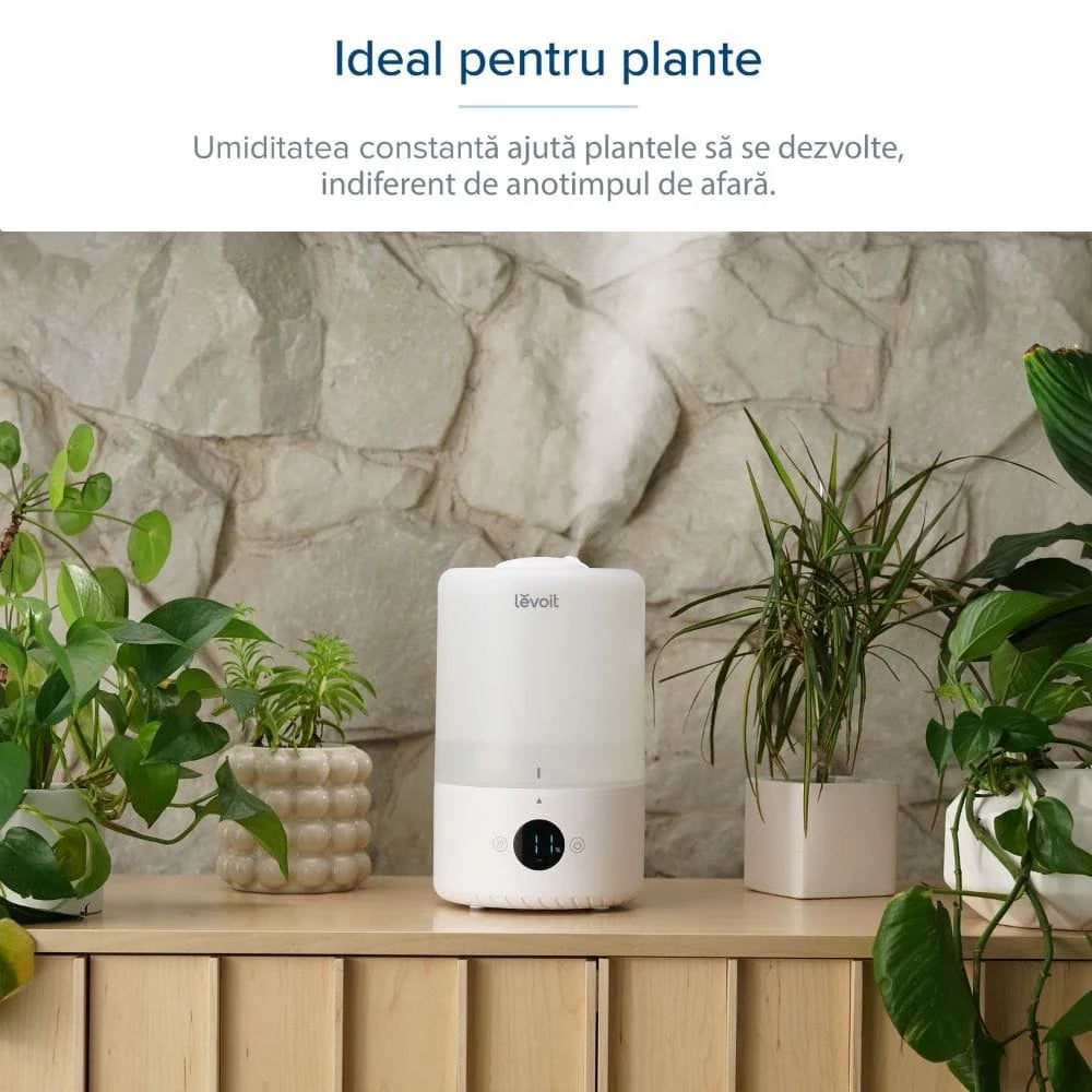 Umidificator de aer Smart LEVOIT Dual 200S, Wi-Fi, Ultrasonic, Rezervor 3L, Silențios, Aromaterapie, Funcție AUTO, Autonomie 25 ore