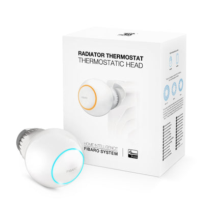 Termostat Calorifer Smart FIBARO Heat Controller, Cap Z-Wave, Reglare Automată Temperatură, Montaj Fără Scule, Programare Săptămânală, Baterie Reîncărcabilă Li-Poly