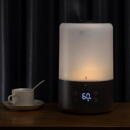Umidificator de aer Smart LEVOIT Dual 200S PRO, Wi-Fi, Ultrasonic, Rezervor 3L, Aromaterapie, Funcție AUTO, Autonomie 25 ore, Negru