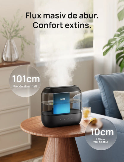 Umidificator de aer Smart DREO 311S, Funcție AUTO, Aromaterapie, Ceață Rece, Rezervor 4L, Autonomie 36 ore, Negru