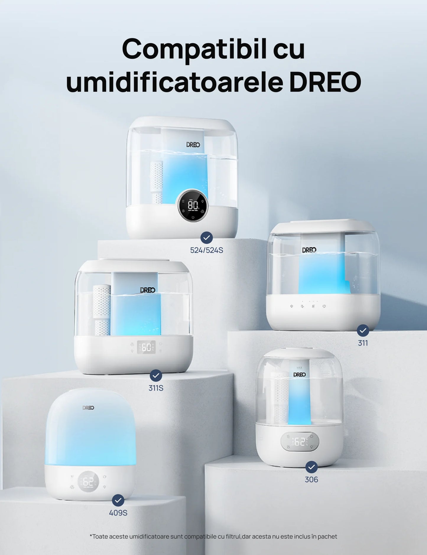 Filtru umidificator de aer DREO HPA020 - Set 3 bucăți
