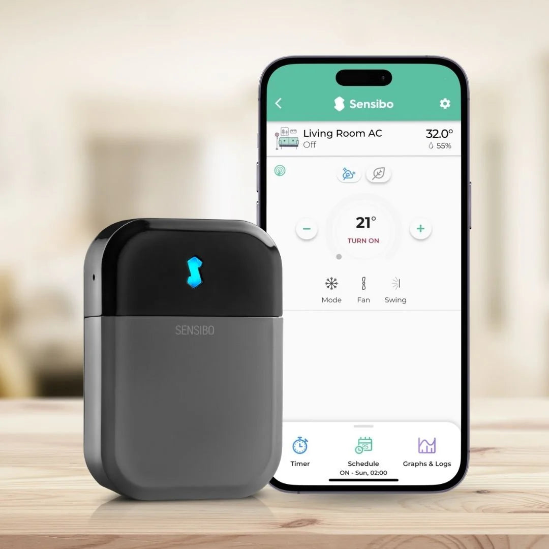Termostat Aer Condiționat Smart SENSIBO Sky, Wi-Fi, Senzor Umiditate, Senzor Temperatură, Control Remote, Alexa, Google Home, Apple Siri, Gri
