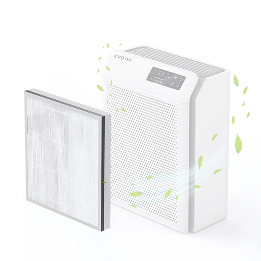 Filtru purificator de aer EVOAIR Homi P300, Original, 3 în 1, Pre-filtru, True HEPA, Carbon Activ