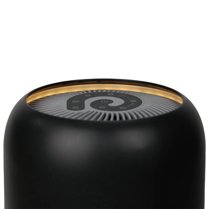 Purificator de aer EVOAIR YuvoSpin, Lampă UV-C, Filtru 3 în 1, True Hepa, Carbon Activ, Pre-filtru, 4 Viteze, Funcție Polen/Animale, Mod Noapte, Blocare Ecran, Lumină Ambientală, Negru