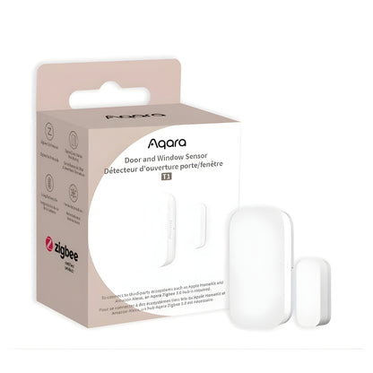Senzor Smart AQARA Door & Window T1, Tehnologie Zigbee 3.0, Detectare Deschidere/Ușă/Fereastră, Notificări în Timp Real, Compatibil HomeKit, Google & Alexa, Autonomie 2 Ani