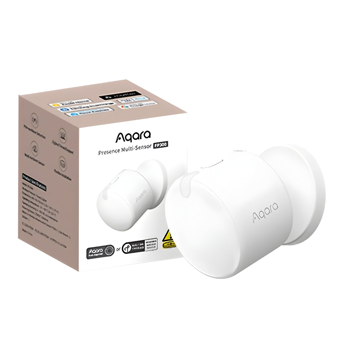 Senzor Mișcare Smart AQARA FP300, Tehnologie Zigbee, Thread & Matter, 5 în 1 (Prezență, Mișcare, Temperatură, Umiditate, Luminozitate), Detectare PIR + mmWave, Control Local, Automatizare Scene, Compatibil HomeKit, Alexa, Google Assistant & SmartThings