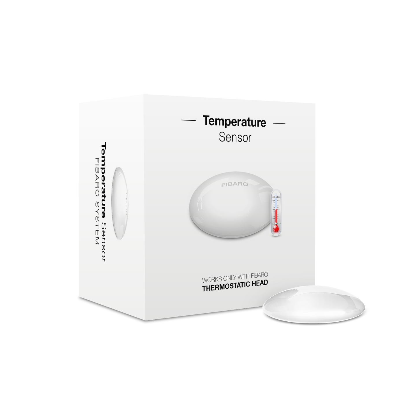 Senzor Temperatură Smart FIBARO Heat Controller, Wireless 2.4GHz, Compatibil Termostat Calorifer FIBARO, Baterie CR2032, Instalare Rapidă, Reglare Temperatură Precisă, Automatizări Smart Home