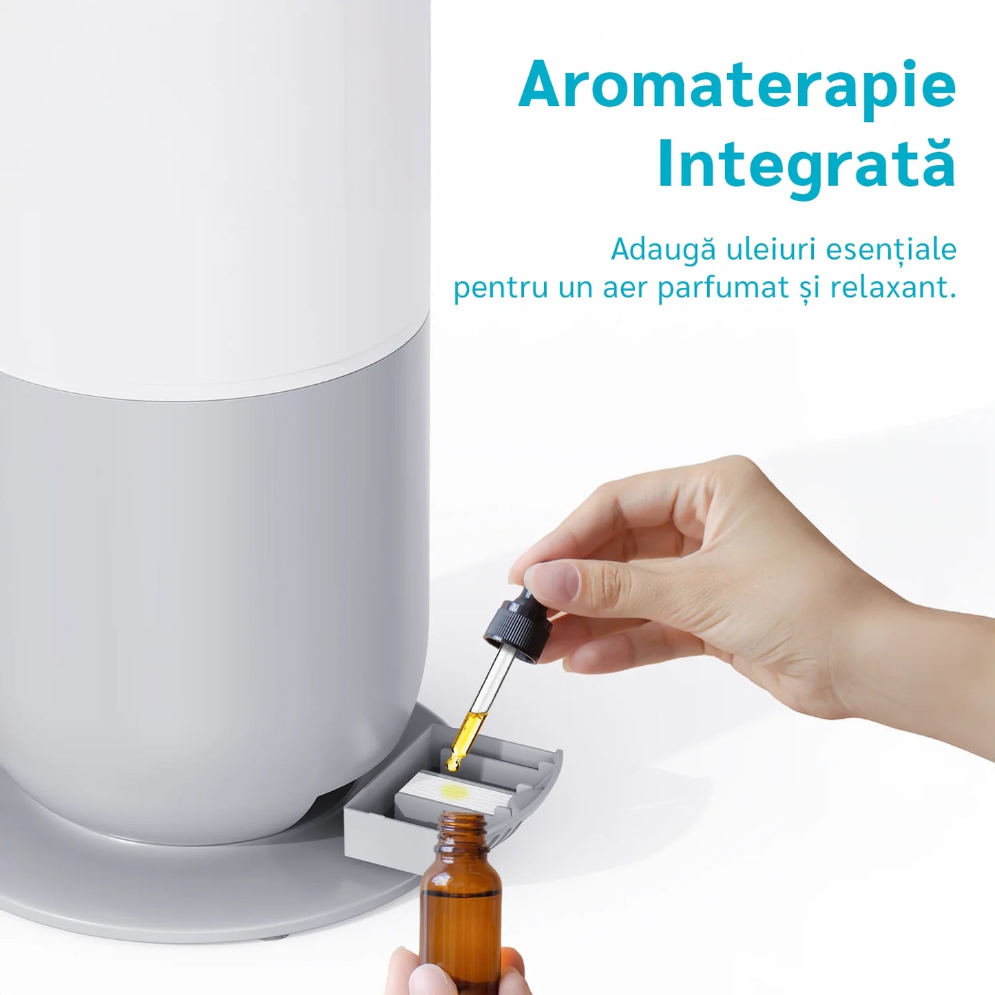 Umidificator de aer EVOAIR Umio, Funcție AUTO, Aromaterapie, Duză de ceață, Rezervor 8L, Autonomie 40 ore
