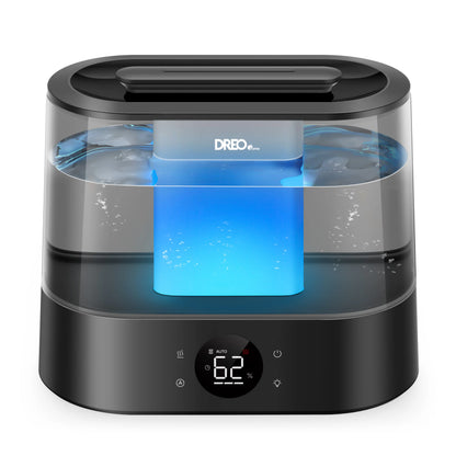 Umidificator de aer Smart DREO DR-HHM010S, Funcție AUTO, 3 trepte umidificare, Aromaterapie, Rezervor 4L, Autonomie 36 ore, Negru