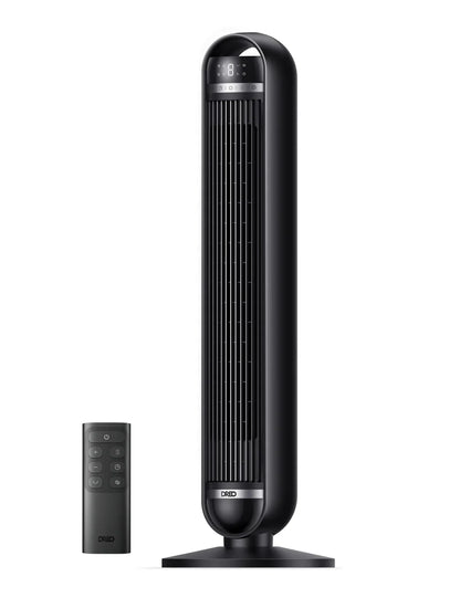 Ventilator Turn DREO Nomad DR-HTF014, 8 Viteze, 4 Moduri Funcționare, 92 cm, HyperSilent 25dB, Oscilație 90°, Telecomandă, Negru