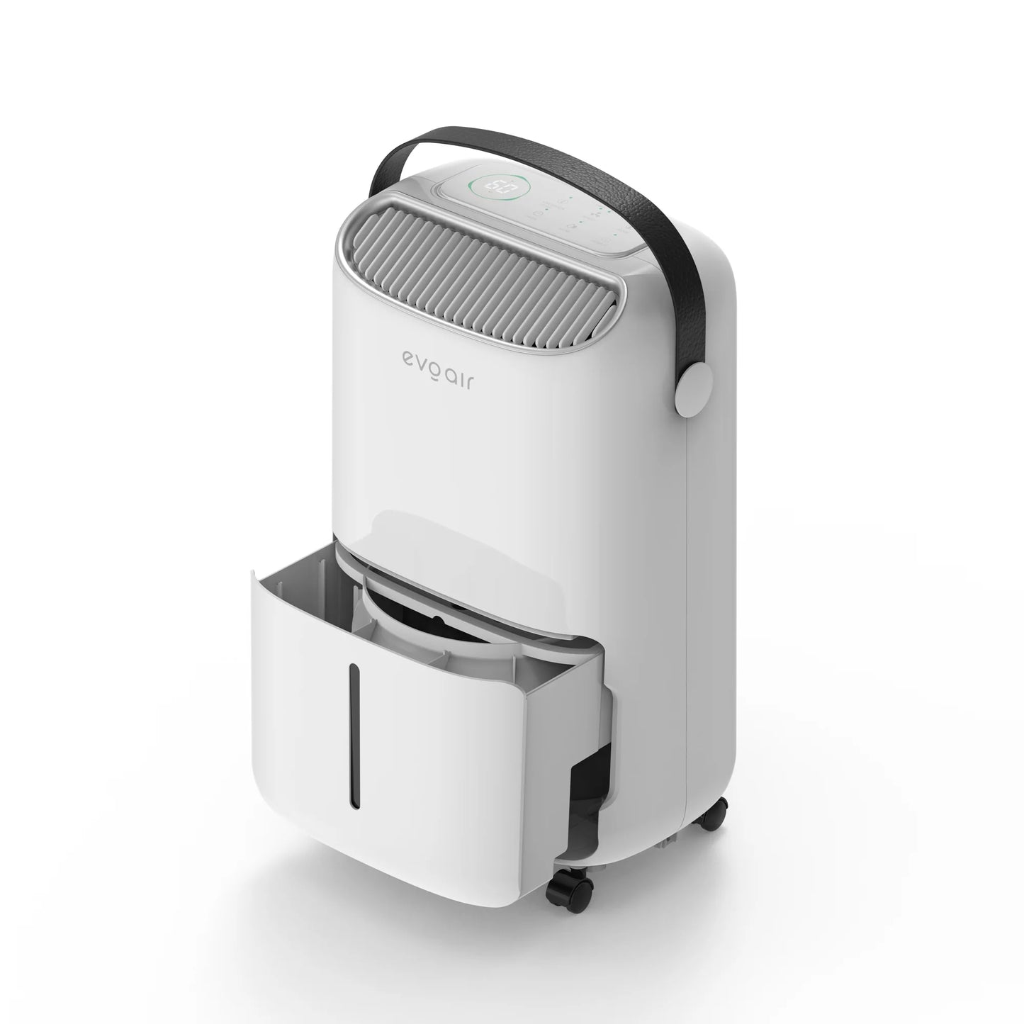 Dezumidificator de aer Smart EVOAIR NovaDry 12, Senzor Umiditate, Funcție Ionizare, Uscare Rufe, Lampă UVC, Curea Neagră, Rezervor 2.5L, Capacitate 12L/24 ore