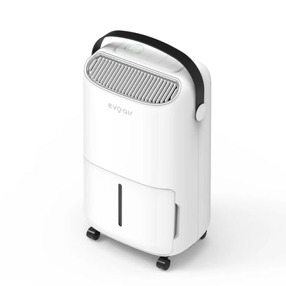 Dezumidificator de aer Smart EVOAIR NovaDry 12, Senzor Umiditate, Funcție Ionizare, Uscare Rufe, Lampă UVC, Curea Neagră, Rezervor 2.5L, Capacitate 12L/24 ore