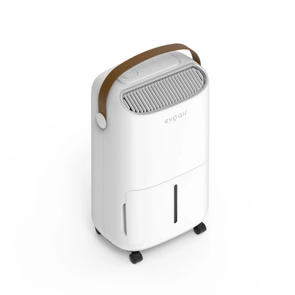 Dezumidificator de aer Smart EVOAIR NovaDry 12, Senzor Umiditate, Funcție Ionizare, Uscare Rufe, Lampă UVC, Curea Maro, Rezervor 2.5L, Capacitate 12L/24 ore