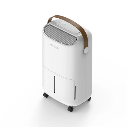 Dezumidificator de aer Smart EVOAIR NovaDry 12, Senzor Umiditate, Funcție Ionizare, Uscare Rufe, Lampă UVC, Curea Maro, Rezervor 2.5L, Capacitate 12L/24 ore