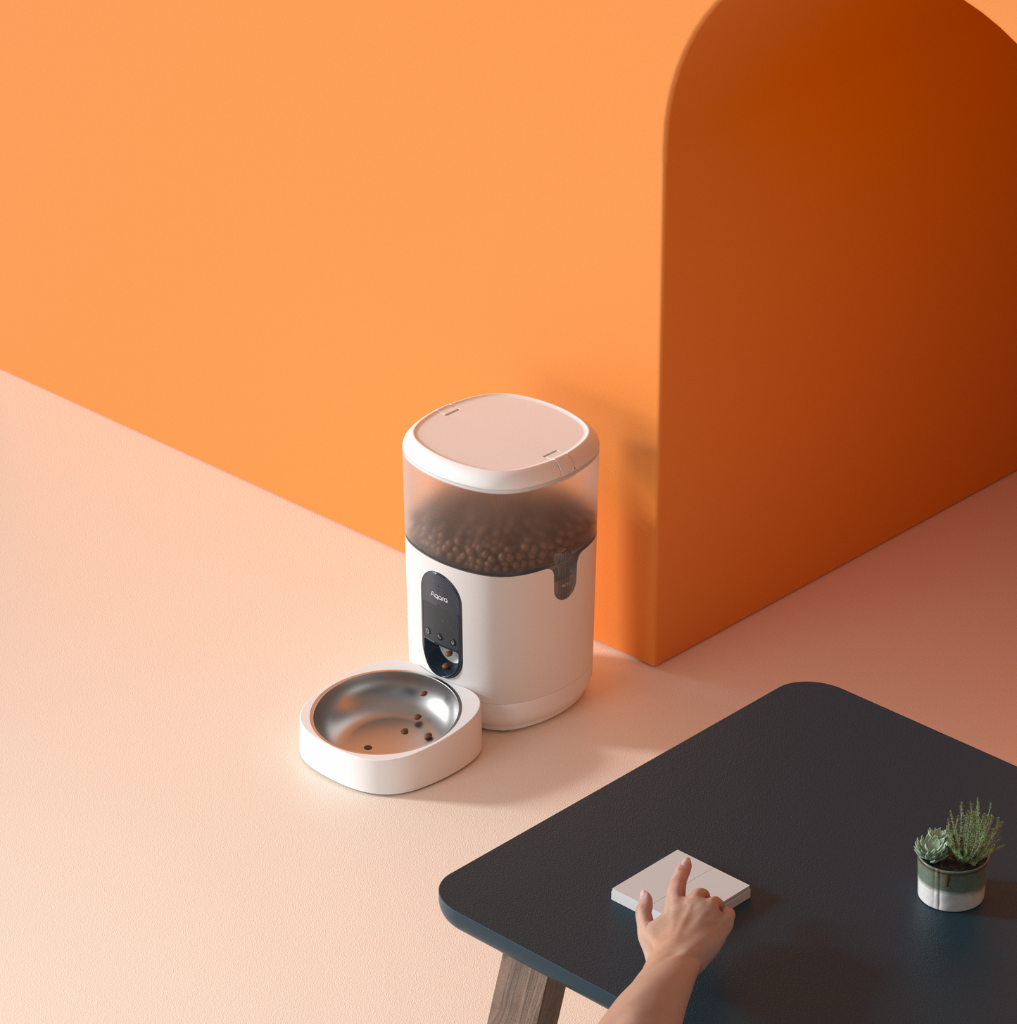 Dispancer Hrănire Animale Smart AQARA C1, Zigbee, Control Aplicație, Programare Cantitate & Timp, Compatibil Smart Home, Materiale Sigur Alimentar, Funcționare Baterii Opțională