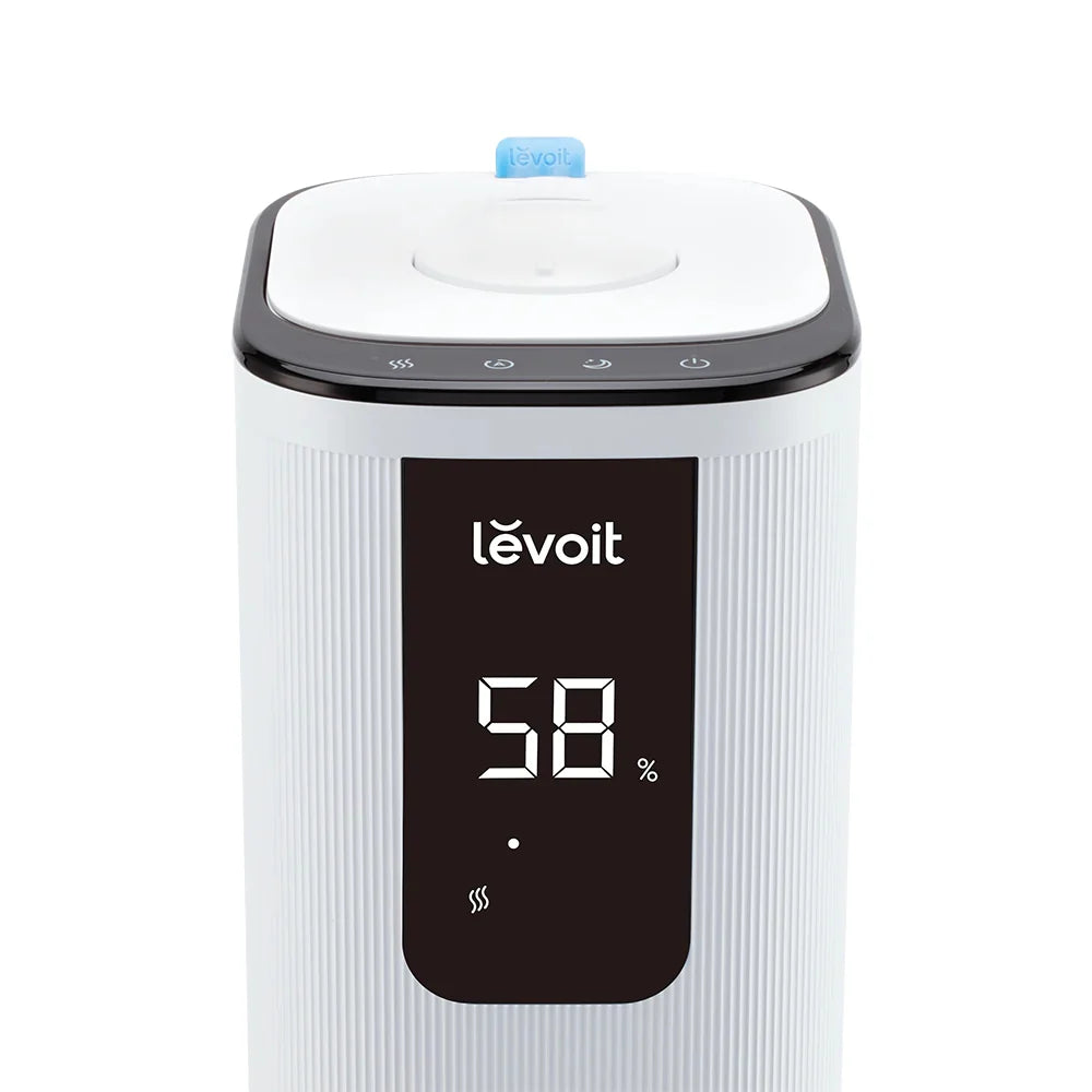 Umidificator de aer Smart LEVOIT OasisMist 1000S Cool Mist Tower, Wi-Fi, Rezervor 10L, Ultrasonic, Aromaterapie, Funcție AUTO, Autonomie 100 ore